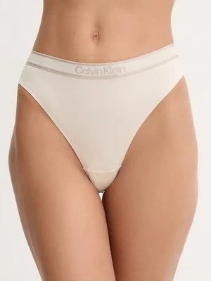 Calvin Klein Underwear stringi kolor beżowy 000QF7954E