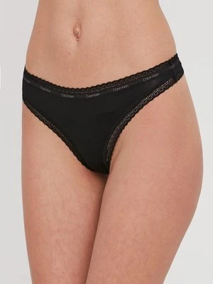 Calvin Klein Underwear Stringi kolor czarny