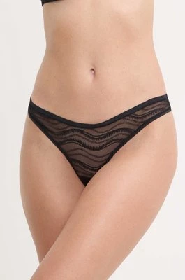 Calvin Klein Underwear stringi kolor czarny z koronki 000QD3971E