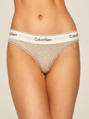 Calvin Klein Underwear stringi kolor szary 0000F3786E