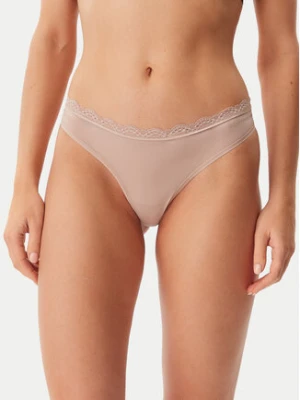 Calvin Klein Underwear Stringi LV00QD5270 Beżowy