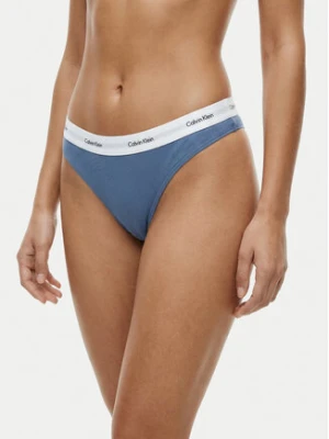Calvin Klein Underwear Stringi LV00QD5357 Niebieski