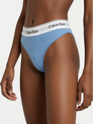 Calvin Klein Underwear Stringi LV00QF8518 Błękitny Niebieski jasny