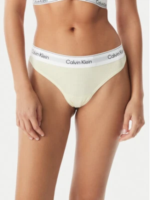 Calvin Klein Underwear Stringi LV00QF8518 Kremowy