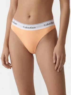 Calvin Klein Underwear Stringi LV00QF8518 Pomarańczowy jasny