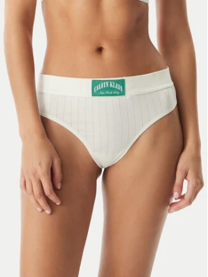 Calvin Klein Underwear Stringi LV00QF8711 Kremowy