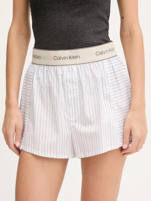 Calvin Klein Underwear szorty piżamowe bawełniane damska kolor biały bawełniana LV00QS7519