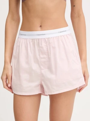 Calvin Klein Underwear szorty piżamowe bawełniane damska kolor różowy bawełniana LV00QS7411