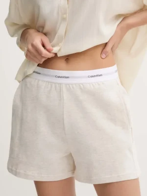 Calvin Klein Underwear szorty piżamowe damskie kolor beżowy 000QS7275E