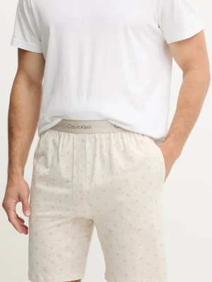 Calvin Klein Underwear szorty piżamowe męskie kolor beżowy wzorzysta 000NM2847E
