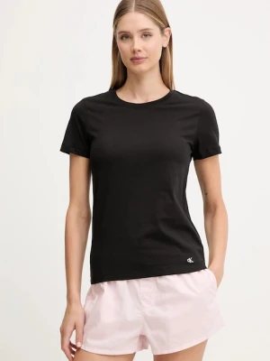 Calvin Klein Underwear t-shirt bawełniany 3-pack damski kolor czarny LV00QS7485