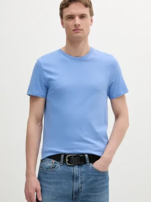 Calvin Klein Underwear t-shirt bawełniany lounge 3-pack męski kolor niebieski gładki LV00NB4051