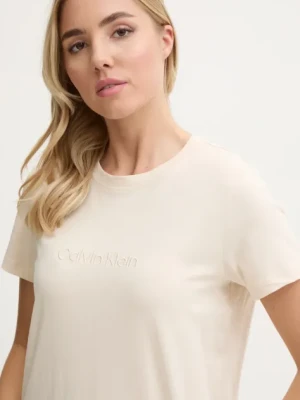Calvin Klein Underwear t-shirt bawełniany lounge kolor beżowy 000QS7328E