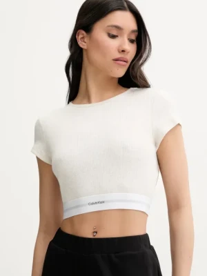 Calvin Klein Underwear t-shirt damski kolor beżowy LV00QS7349