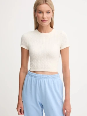 Calvin Klein Underwear t-shirt lounge damski kolor beżowy LV00QS7546