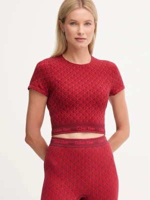 Calvin Klein Underwear t-shirt lounge damski kolor bordowy LV00QF8487
