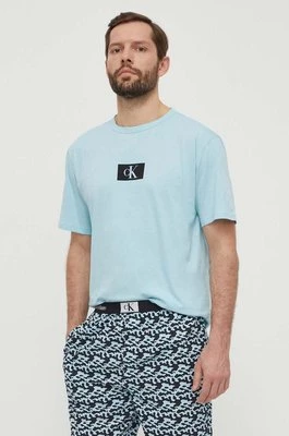 Calvin Klein Underwear t-shirt piżamowy bawełniany kolor niebieski