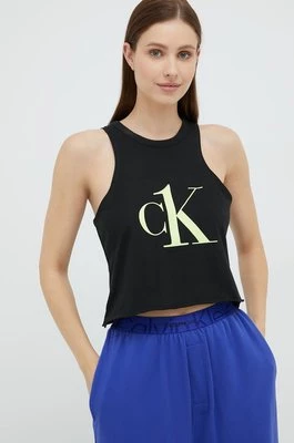 Calvin Klein Underwear top piżamowy bawełniany kolor czarny