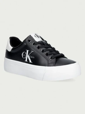 Calvin Klein VULC FLATFORM LACEUP LOW LTH sneakersy damskie czarny