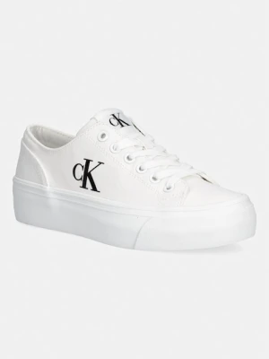Calvin Klein VULC FLATFORM LOW CANVAS MG tenisówki damskie biały