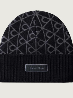 Calvin Klein Wełniana czapka | z dodatkiem kaszmiru czarny