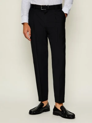 Calvin Klein Wełniane spodnie | Slim Fit czarny