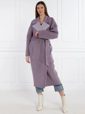 Calvin Klein Wełniany dwustronny płaszcz