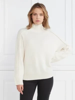 Calvin Klein Wełniany golf RECYCLED MOCK SWEATER | Regular Fit