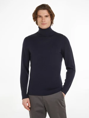 Calvin Klein Wełniany golf w kolorze granatowym rozmiar: L
