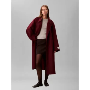 Calvin Klein Wełniany płaszcz HERO