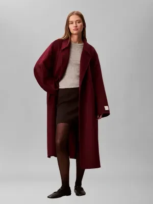 Calvin Klein Wełniany płaszcz HERO