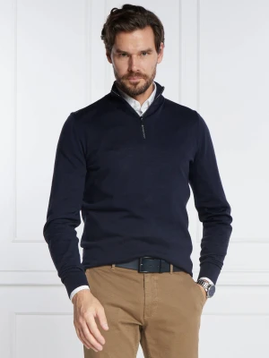 Calvin Klein Wełniany sweter | Regular Fit granatowy