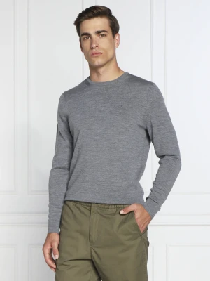 Calvin Klein Wełniany sweter | Regular Fit grafitowy