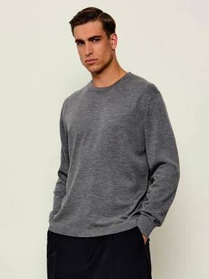 Calvin Klein Wełniany sweter | Regular Fit szary