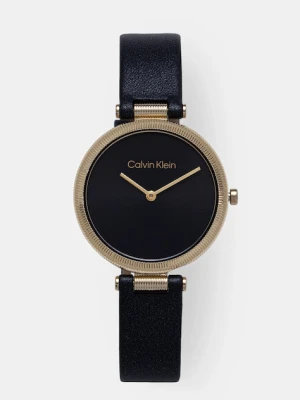 Calvin Klein zegarek damski kolor czarny 25100017