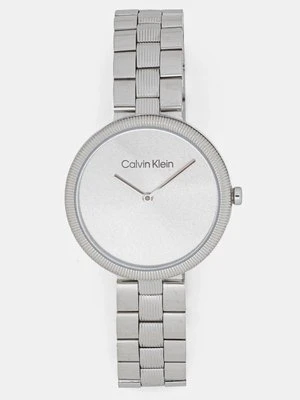 Calvin Klein zegarek damski kolor srebrny 25100015