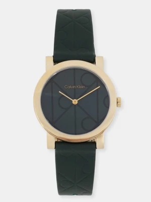 Calvin Klein zegarek damski kolor zielony 25100129