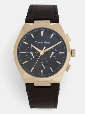 Calvin Klein zegarek męski kolor brązowy 25200445