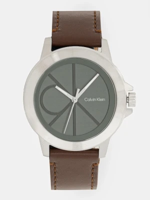 Calvin Klein zegarek męski kolor brązowy 25200527