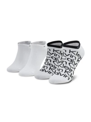 Calvin Klein Zestaw 2 par niskich skarpet męskich 701218714 Biały