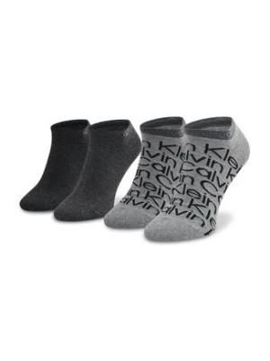 Calvin Klein Zestaw 2 par niskich skarpet męskich 701218714 Szary