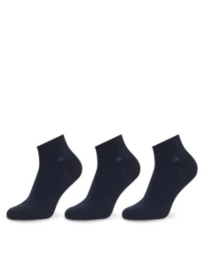 Calvin Klein Zestaw 3 par niskich skarpet męskich 701234209 Granatowy