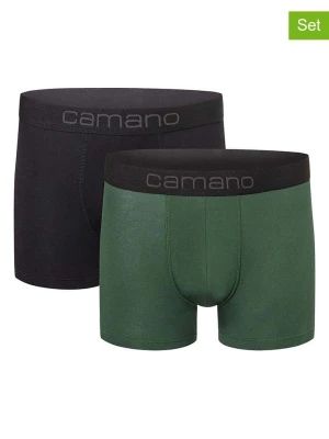camano Bokserki (2 pary) w kolorze czarno-zielonym rozmiar: M