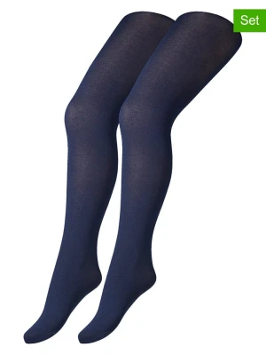camano Rajstopy (2 pary) w kolorze granatowym rozmiar: 152/164