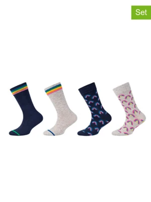 camano Skarpety (4 pary) w kolorze szaro-granatowym rozmiar: 27-30