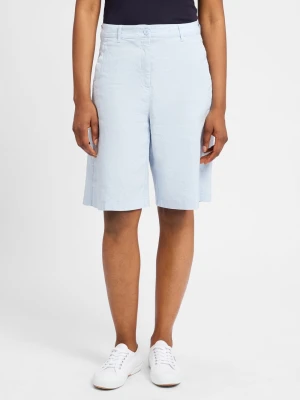 Cambio Bermudy z lnem - Adrienne Kobiety len niebieski jednolity,