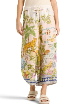 Cambio Damskie lniane culotte - Candice Kobiety len (100%) wielokolorowy,