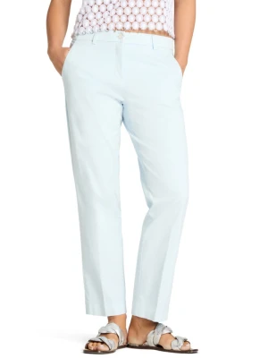 Cambio Damskie spodnie materiałowe - Kiana Kobiety Bawełna niebieski jednolity,