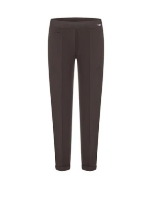 Cambio Damskie spodnie materiałowe - Kim Kobiety Sztuczne włókno brązowy jednolity,