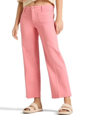 Cambio Damskie spodnie materiałowe - Tess Kobiety Bawełna różowy,